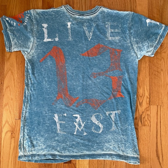 COPY - Affliction blue short sleeve shirt, Men’s size XL - Picture 2 of 3